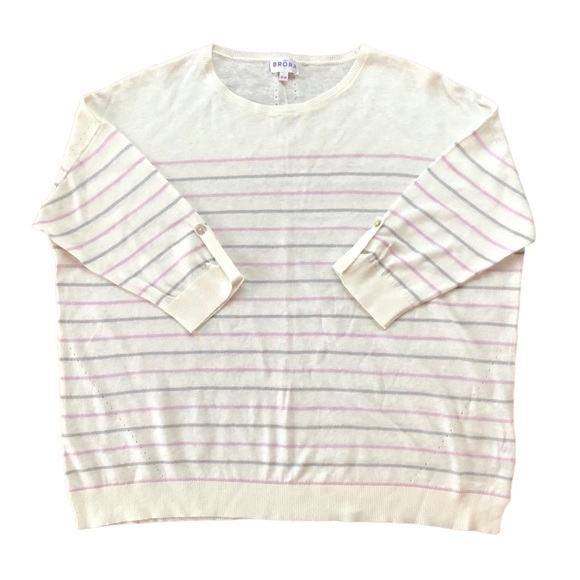 Brora Lightweight Cream Knit Linen/Cotton Top US 8-10 / UK 12-14 - Picture 4 of 10